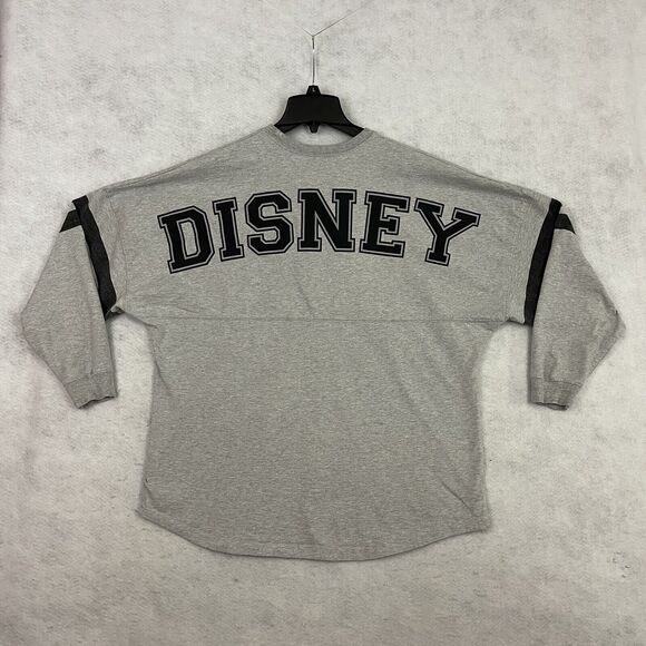 Disney Spirit Jersey Adult Large L Gray Pullover Mickey Mouse Long Sleeve - Picture 7 of 8